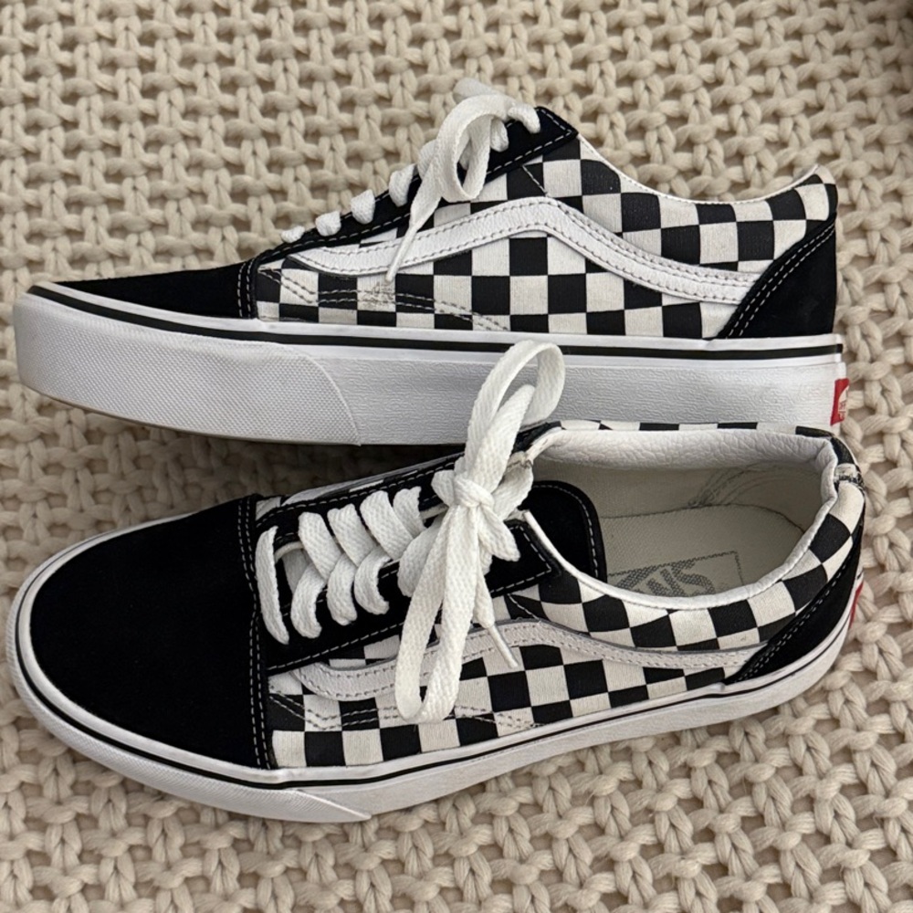 Vans Black and White Checkered Sneakers